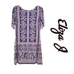 Eliza J Shift Womens Dress Stripes Floral NWT Chic